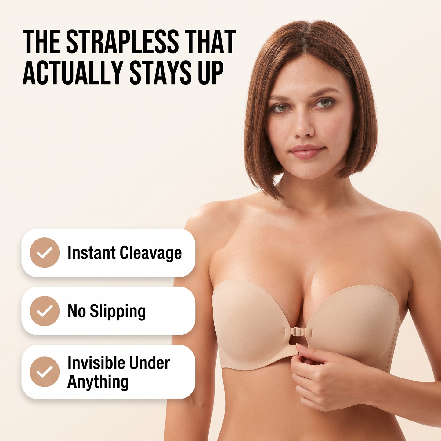 Orvan LuxeLift™ — The Strapless Bra That Stays Up