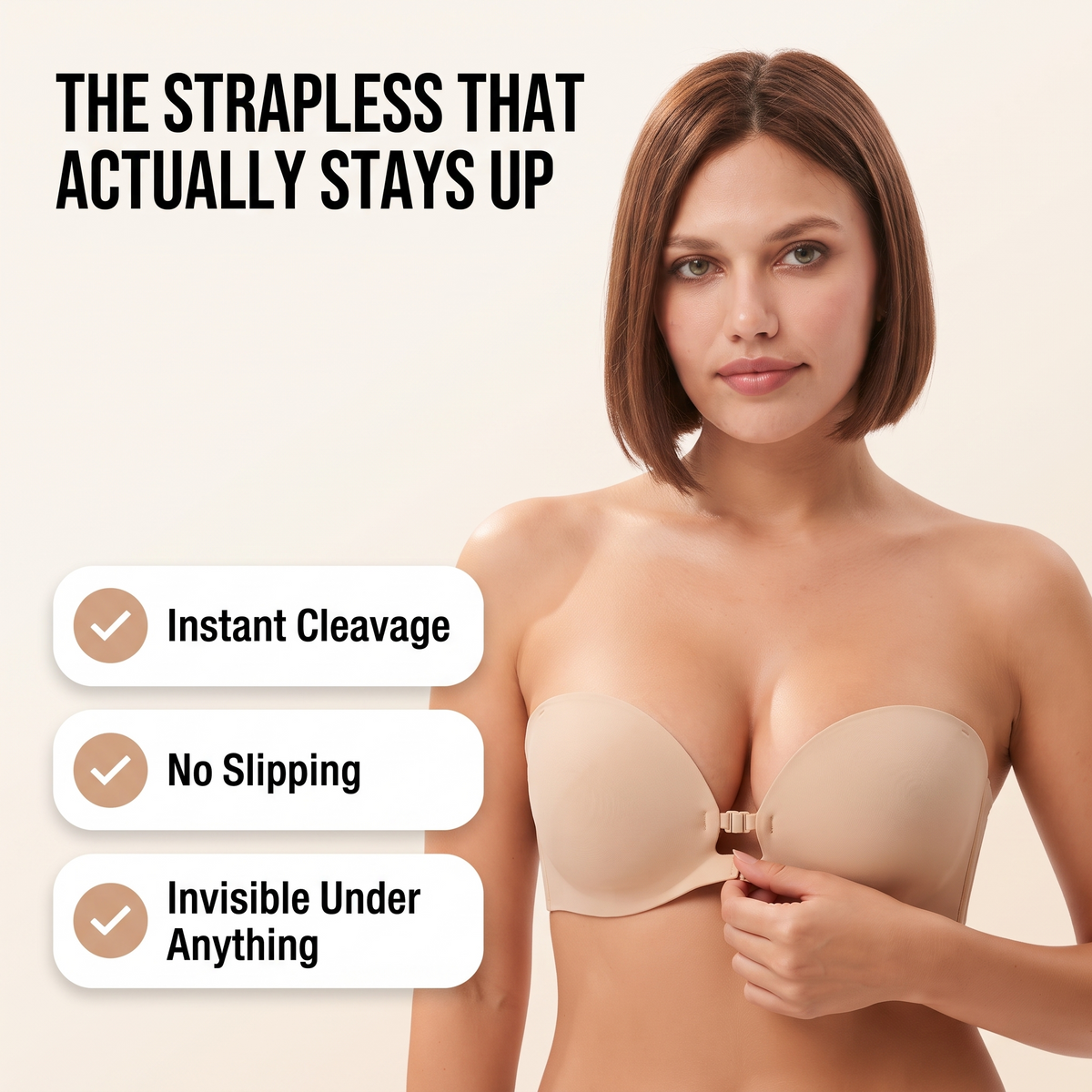 Orvan LuxeLift™ — The Strapless Bra That Stays Up